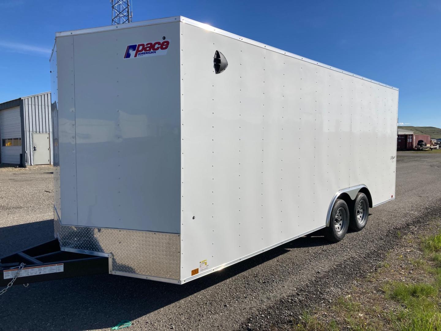 2024 Pace , located at 310 West 1st Ave, Big Timber, MT, 59011, (406) 860-8510, 45.833511, -109.957809 - Pace American 81/2 x 20 Outback DLX Cargo V-nose, 7K GVW, 81" rear door opening height with beavertail, (2) 3.5k axles with quick lube hubs, electric brakes on all wheels, spring suspension, 15" radial tires, all lights LED, 16" on center floor crossmembers and sidewall uprights, one piece aluminum - Photo#3